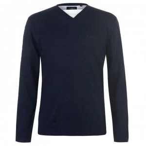 Image of Pierre Cardin Mock Tee Neck Knit Mens - Navy