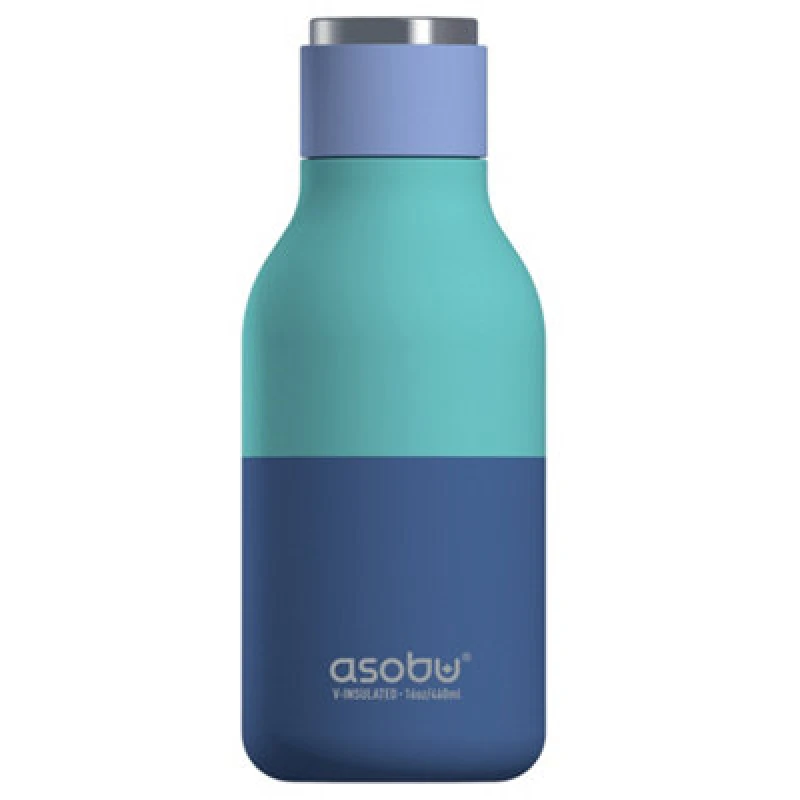 Image of asobu Urban Insulated & Double Walled Stainless Steel Bottle Pastel Blue 473ml Blue