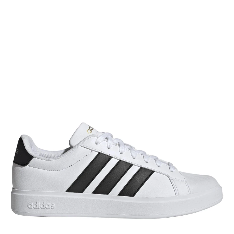 Image of adidas Mens Street Talk Low-Top Trainers White/Black male 10 (44.7)