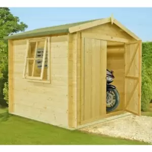 Image of Bradley Log Cabin Home Office Garden Room Approx 7 x 7 Feet
