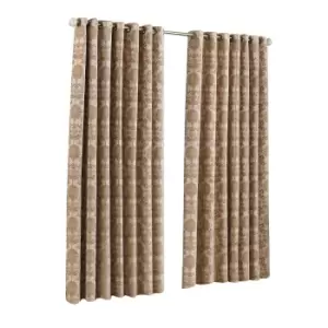 Image of Riva Home Hanover Ringtop Curtains (66x90 (168x229cm)) (Beige)