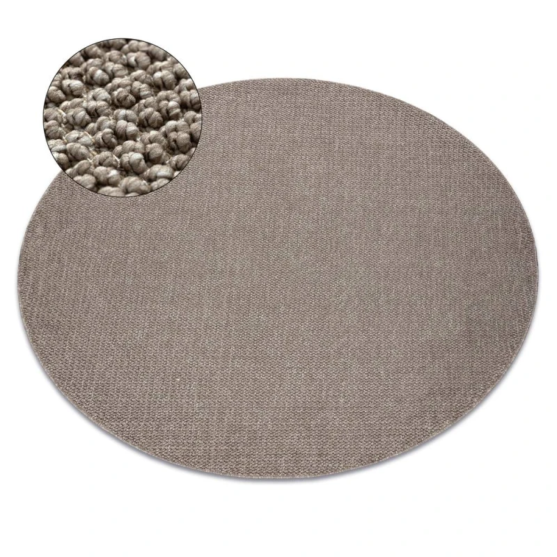 Image of RugsX Casablanca Loop Rug in Brown Size: 133cm diameter Brown Unisex 133cm diameter