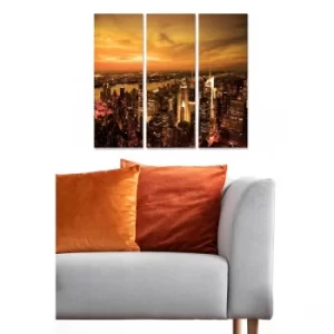 Image of MDF214400677 Multicolor Decorative MDF Painting (3 Pieces)