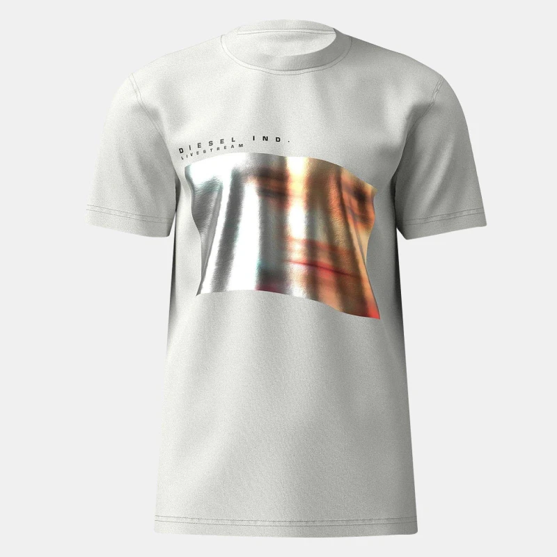 Image of Diesel Mens Digr Mglit T-Shirt White male XS