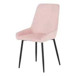 Image of Avery Set of 2 Dining Chairs, Velvet Pink