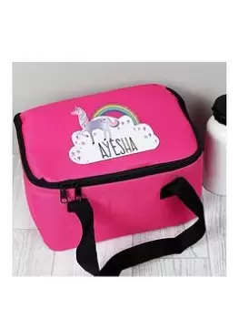 Image of The Personalised Memento Company Unicorn Pink Lunch Bag