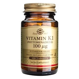 Image of Solgar Vitamin K1 100 amp181g Tablets 100 tablets