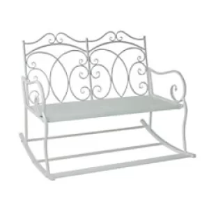 Image of Outsunny Rocking Chair 84B-078 Metal Milk White