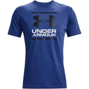 Image of Under Armour Giant Logo Foundation T Shirt Mens - Blue
