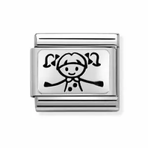 Image of Nomination Classic Silver My Super Family Girl Charm