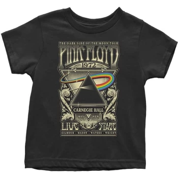 Image of Pink Floyd - Carnegie Hall Poster Kids 2 Years T-Shirt - Black