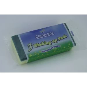 Image of Clean Ups Washing Up Pads Pack 3