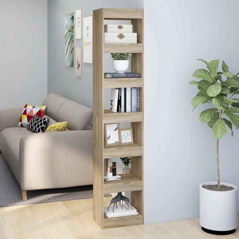 Image of VIDAXL Book Cabinet/Room Divider Sonoma Oak 40x30x198cm Vidaxl 8720286843130