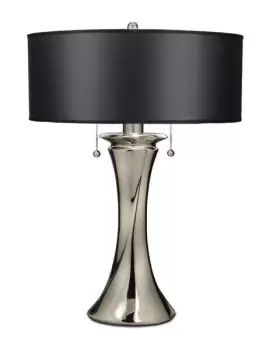 Image of Manhattan 2 Light Table Lamp Polished Nickel, E27
