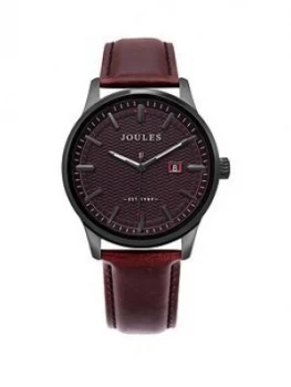 Image of Joules Joules Marfield Port Black Dial Brown Leather Strap Gents Watch