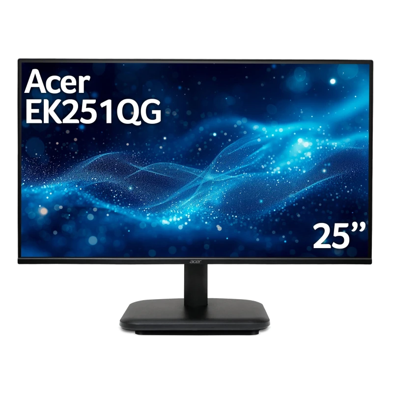 Image of Acer Acer EK1 EK251QG 24.5" - Full HD (1920x1080), IPS, 120Hz 1Ms, ZeroFrame, VGA, HDMI Monitor UM.KE1EE.G02