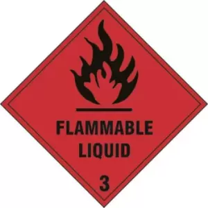 Image of Flammable Liquid 3 - Labels (250 x 250mm Pack of 10)