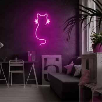 Image of Cat - Pink Pink Wall Lamp
