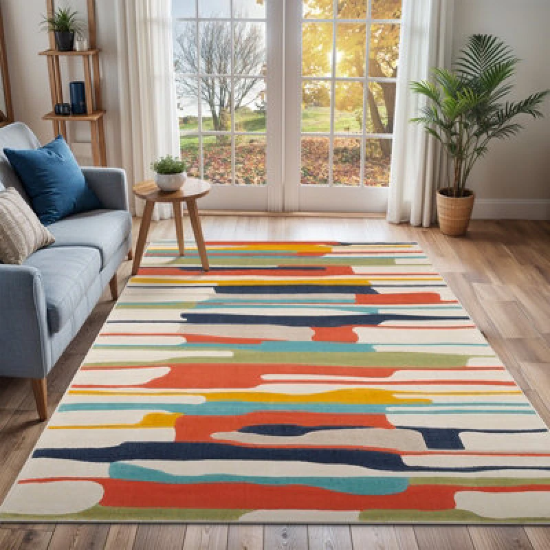 Image of Livabliss Scandi Modern Coral Pukka Area Rug 140 X 200 Cm - Easy Care, Non Shedding, Ideal For Living Room & Bedroom