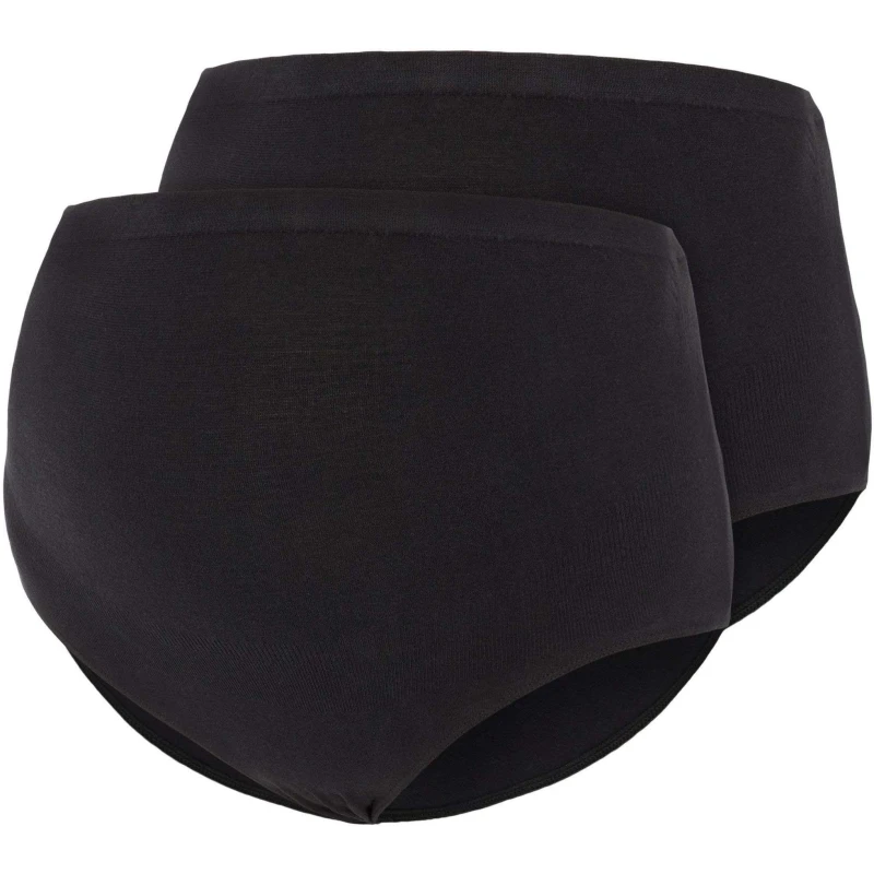 Image of Mamalicious Maternity 2-Pack Cotton Pants Black female M/L