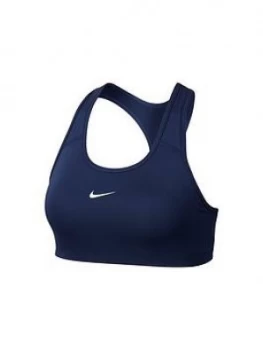 Image of Nike Medium Support Swoosh Sports Bra - Navy