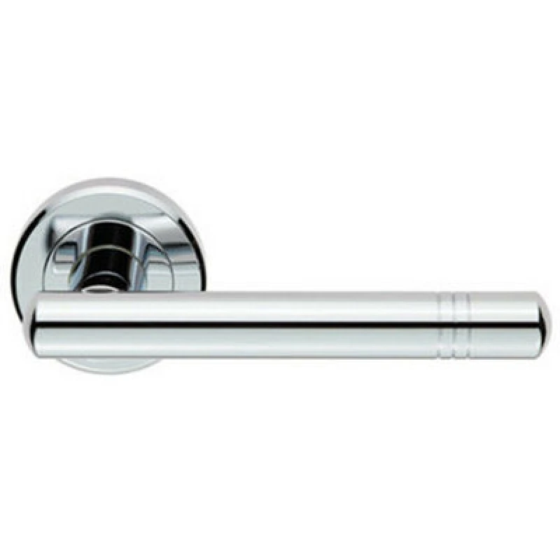 Image of Loops PAIR Round T Bar Handle with Ringed Design Concealed Fix Polished Chrome Multi