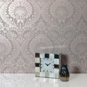 Image of Arthouse Luxe Damask Dusky Rose Wallpaper