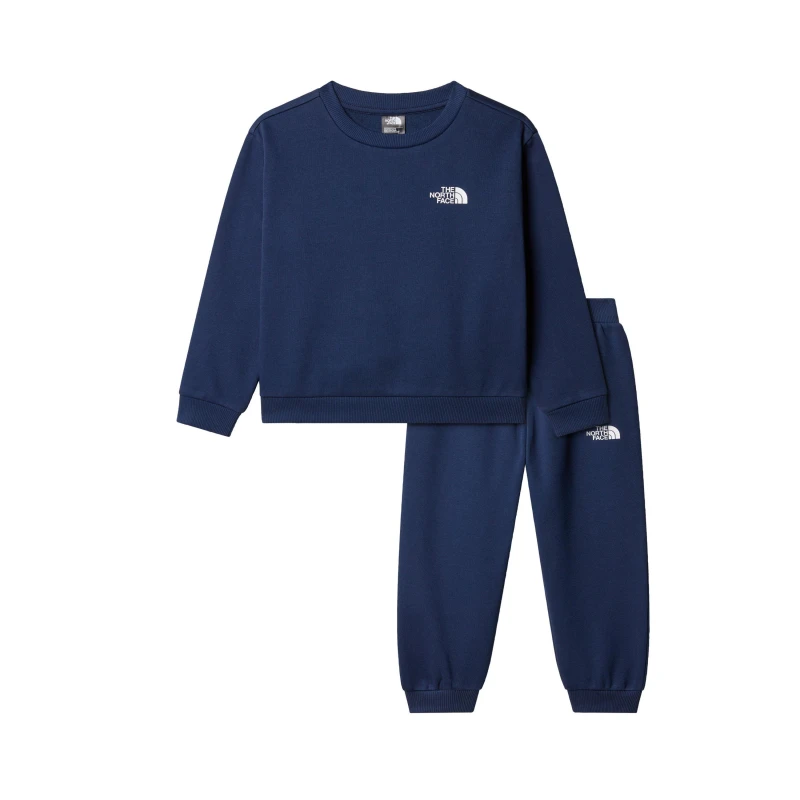Image of The North Face Sweatshirt + Trousers Set in Fleece Navy Blue Baby 3Y (94CM);4Y (102CM);5Y (108CM);6Y (114CM)