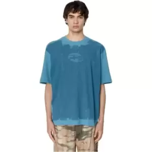 Image of Diesel Front Dye T-Shirt Mens - Blue