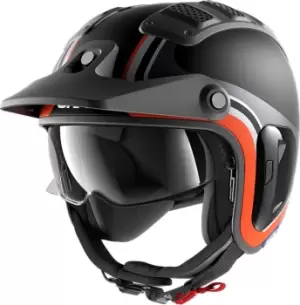 Image of Shark X-Drak 2 Hister Jet Helmet, black-orange, Size S, black-orange, Size S