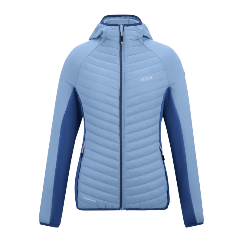 Image of Regatta Womens Andreson Stretch Water-Repellent Hybrid Quilted Jacket in Baby Blue Size: 12 Baby Blue Female 12