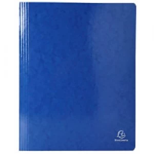Image of Exacompta Flat Bar Folder 380807B Dark Blue Glossy Coated Card Pack of 25