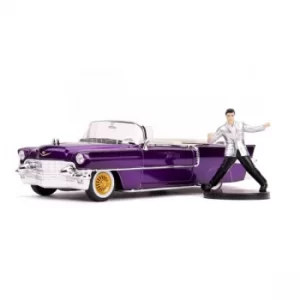 Image of Elvis Presley Hollywood Rides Diecast Model 1/24 1956 Cadillac Eldorado with Figure
