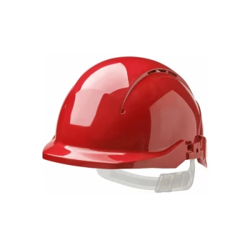 Image of CONCEPT REDUCED PEAK VENTED SAFETY HELMET RED - Red - Centurion