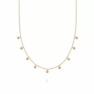 Image of Daisy London Jewellery 18ct Gold Plated Sterling Silver Stacked Knot Charm Necklace 18Ct Gold Plate