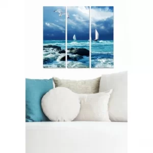 Image of MDF6896867 Multicolor Decorative MDF Painting (3 Pieces)