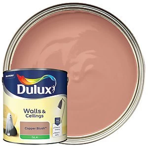 Image of Dulux Walls & Ceilings Copper Blush Silk Emulsion Paint 2.5L