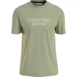 Image of Calvin Klein New York Logo T-Shirt - Green