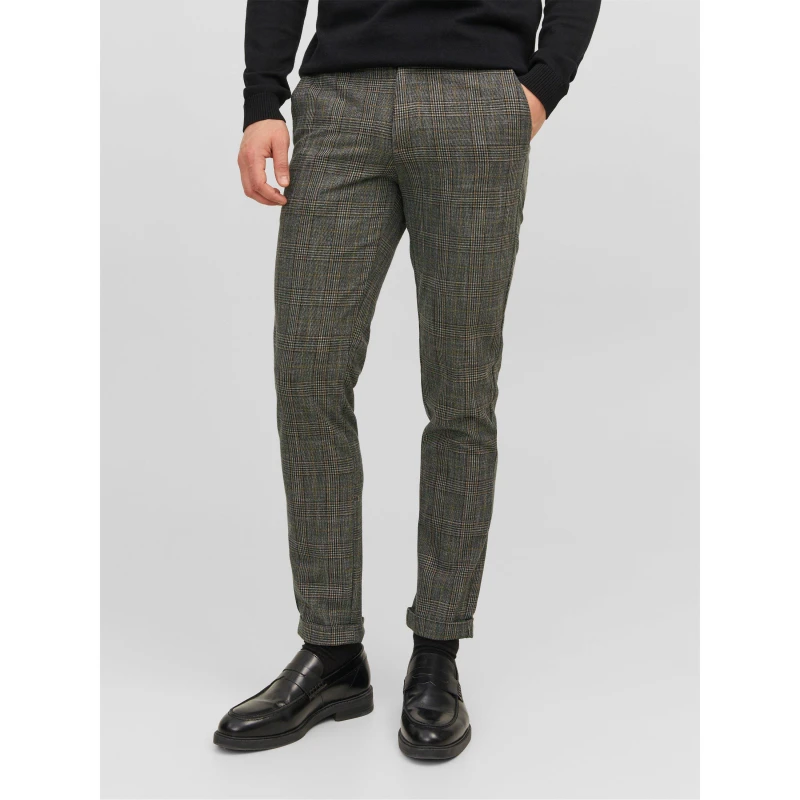 Image of Jack & Jones Brown / Brown Patina Marco Connor Akm Checked Chinos Brown Male 30R 163756UK