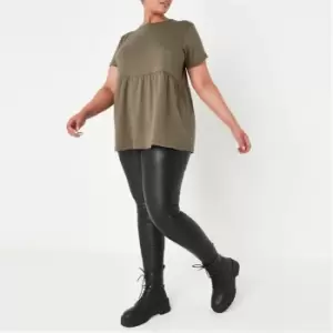 Image of Missguided Vice Coated Skinny Jeans Belt Loops - Black