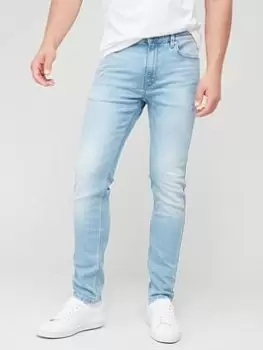 Image of HUGO 734 Extra Slim Fit Jeans - Blue , Aqua, Size 38, Length Regular, Men