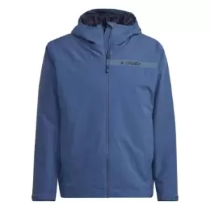Image of adidas Terrex Mens MT Insulated Rain Jacket - Blue