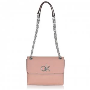 Image of Calvin Klein Re Lock Flap Over Bag - Pink TGW