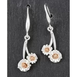 Image of Botanical Two Tone Gerbera Earrings