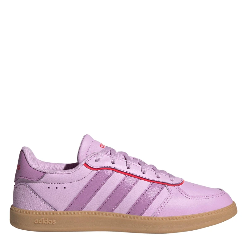 Image of adidas BREAKNET SLEEK J girls's Children's Shoes (Trainers) in Purple