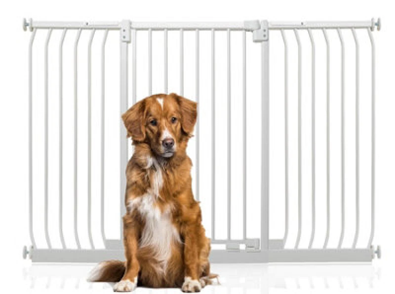 Image of Bettacare Extra Tall Elite Dog Gate, 152Cm - 161Cm, Matt White, Extra Tall 96.8Cm In Height, Pressure Fit Pet Gate