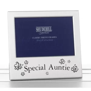 Image of Satin Silver Occasion Frame Special Auntie 5x3
