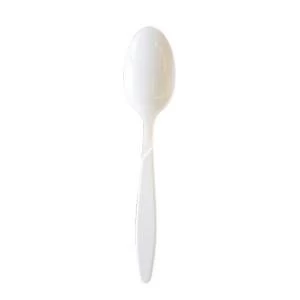 Image of Heavy Duty Plastic Tablespoons 155mm White Pack of 100 183WHBAG