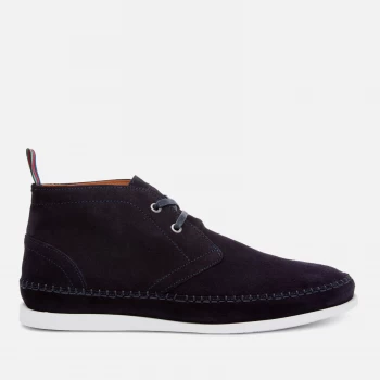 Image of Paul Smith Mens Neon Suede Chukka Boots - Navy - UK 8