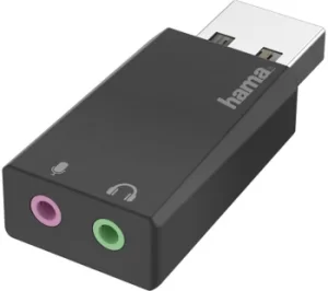 Image of HAMA Essential USB to Dual 3.5mm Jack Adapter